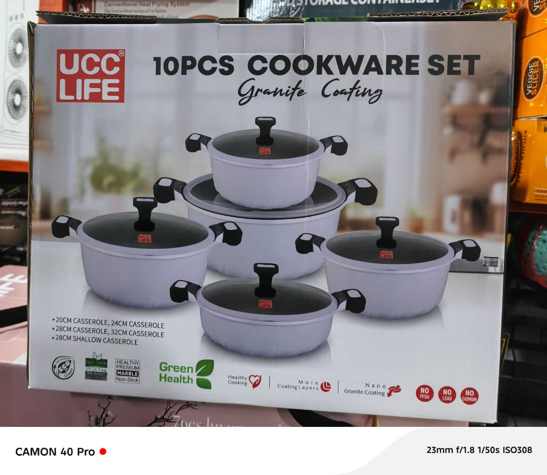 10pcs Granite Series pot set