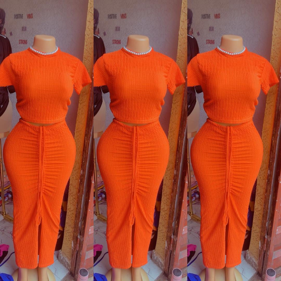 Drawstrings skirt an top sets