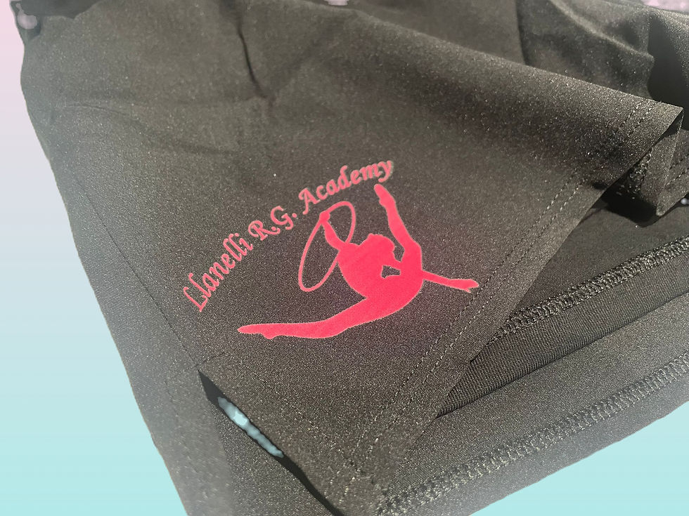 Thumbnail: Personalisation: Llanelli R.G. Academy Logo PINK for shorts
