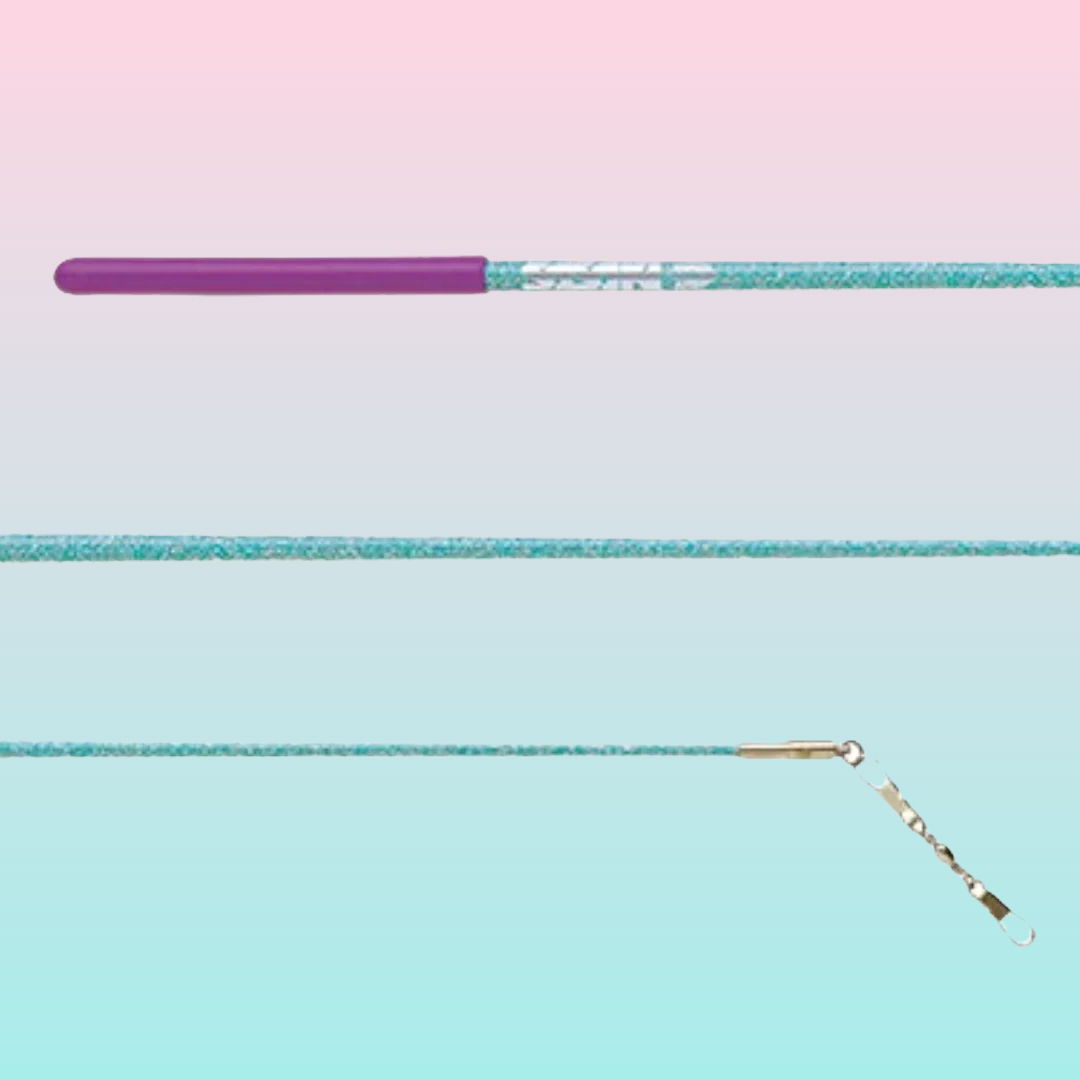 Sasaki Ribbon Stick - Aqua Green & Purple 57cm - Junior & Senior