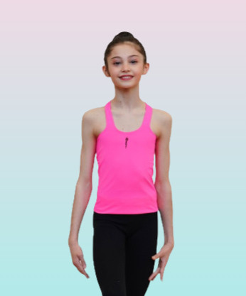 Venturelli NEON Pink Training Top with a sleek racer back design.