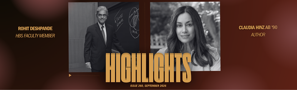 Harvardwood HIGHLIGHTS - September 2026