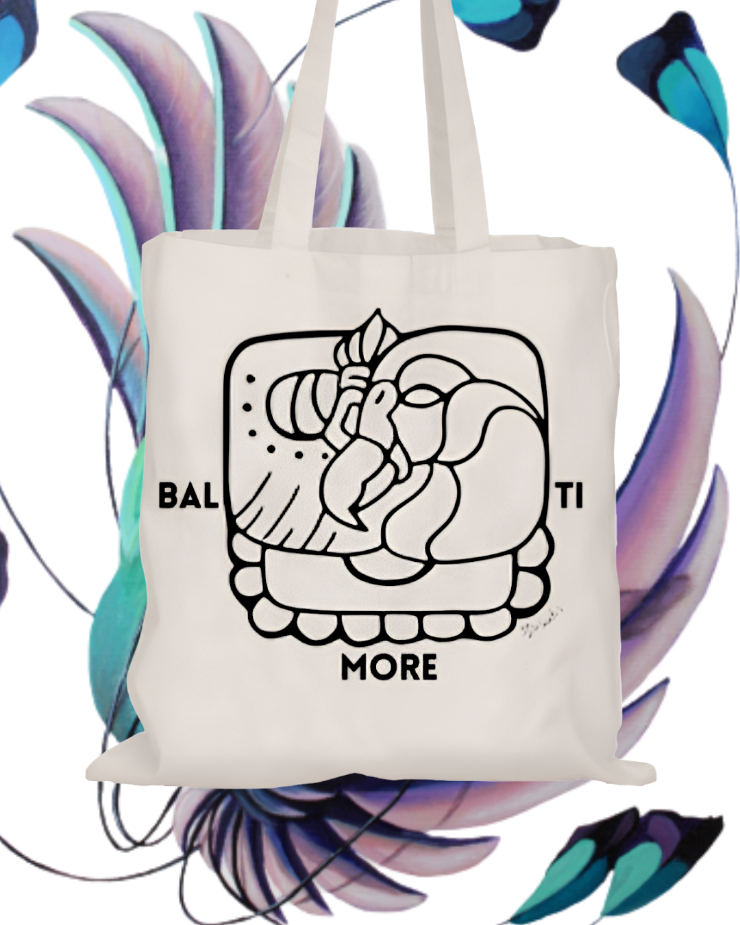 Baltimore in MayanText Tote Bag