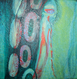 Abstract 46cm x 46cm Yesso_Acrylic_Wood_