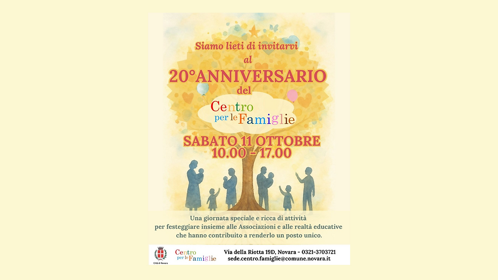 20 anniversario Centro per le Famiglie - Novara