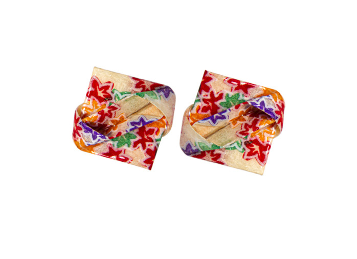 Quadratum Alatum Stud Earring - Japanese Paper