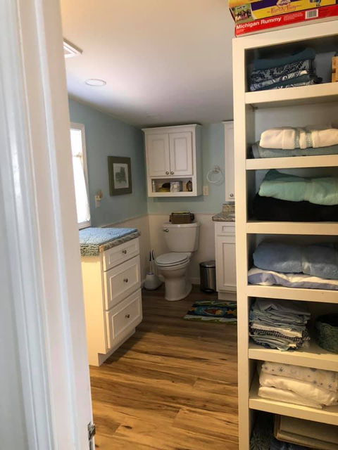 Newly remodeled bathroom by Austin Construction