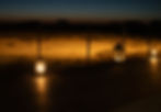 Laterns glowing in the evening at the Nambia Fort