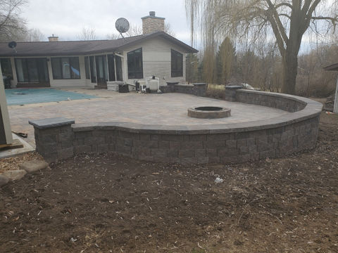 Seat Retaining Wall