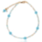 Milos Gold Mati Anklet - Greek Blue