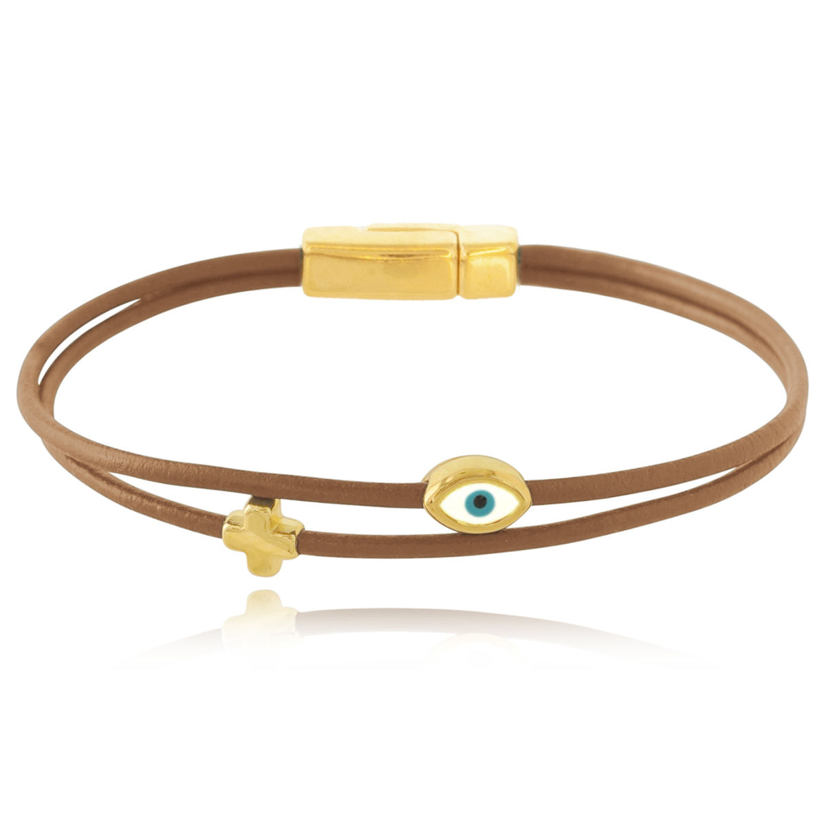 Greek Mati & Cross Bracelet