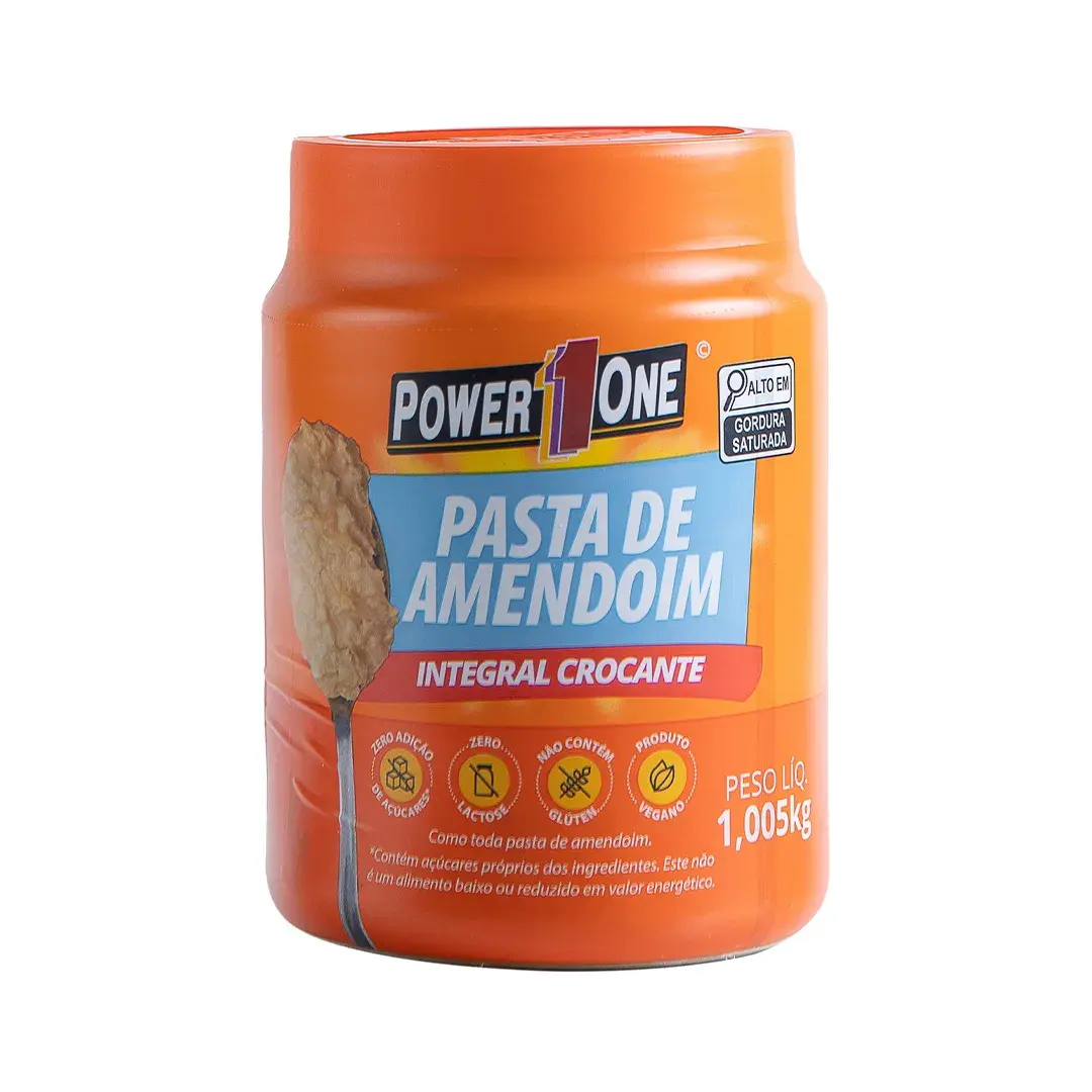 Pasta de amendoim integral crocante Power One