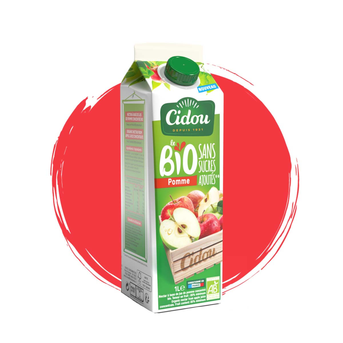 Jugo de manzana orgánico