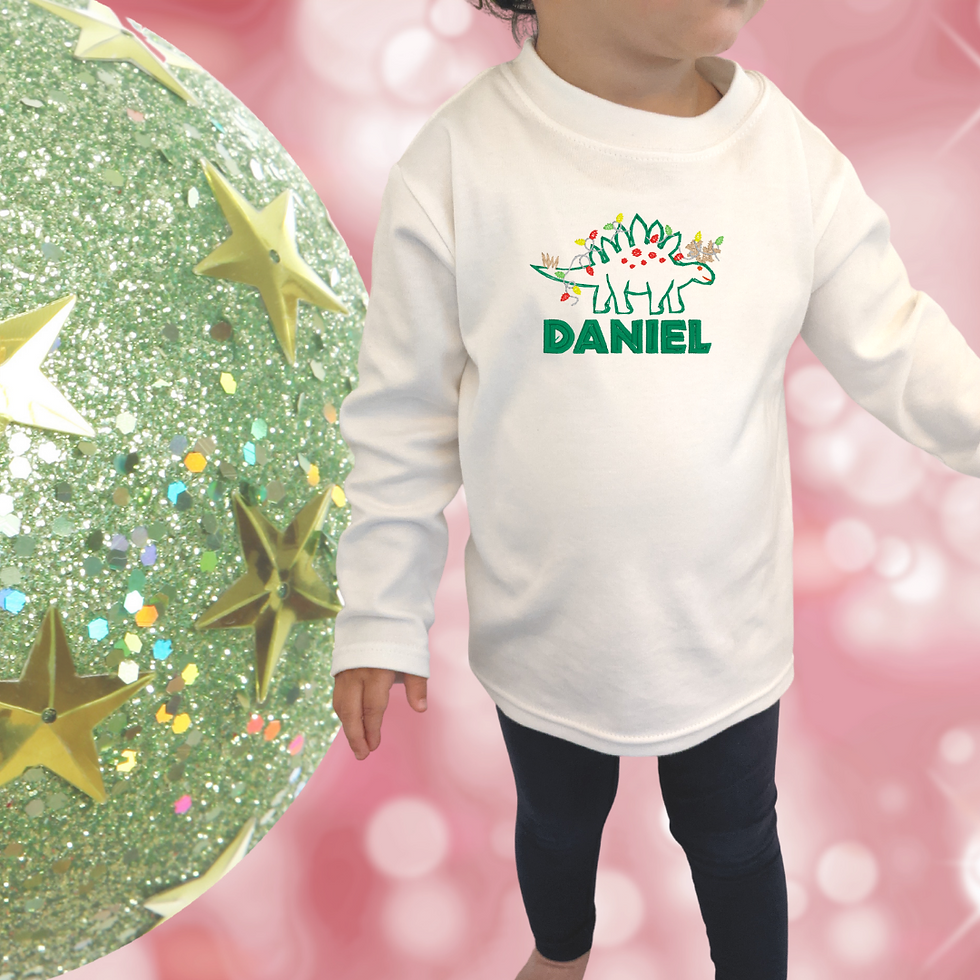 Thumbnail: Christmas Dinosaur Children's T-Shirt