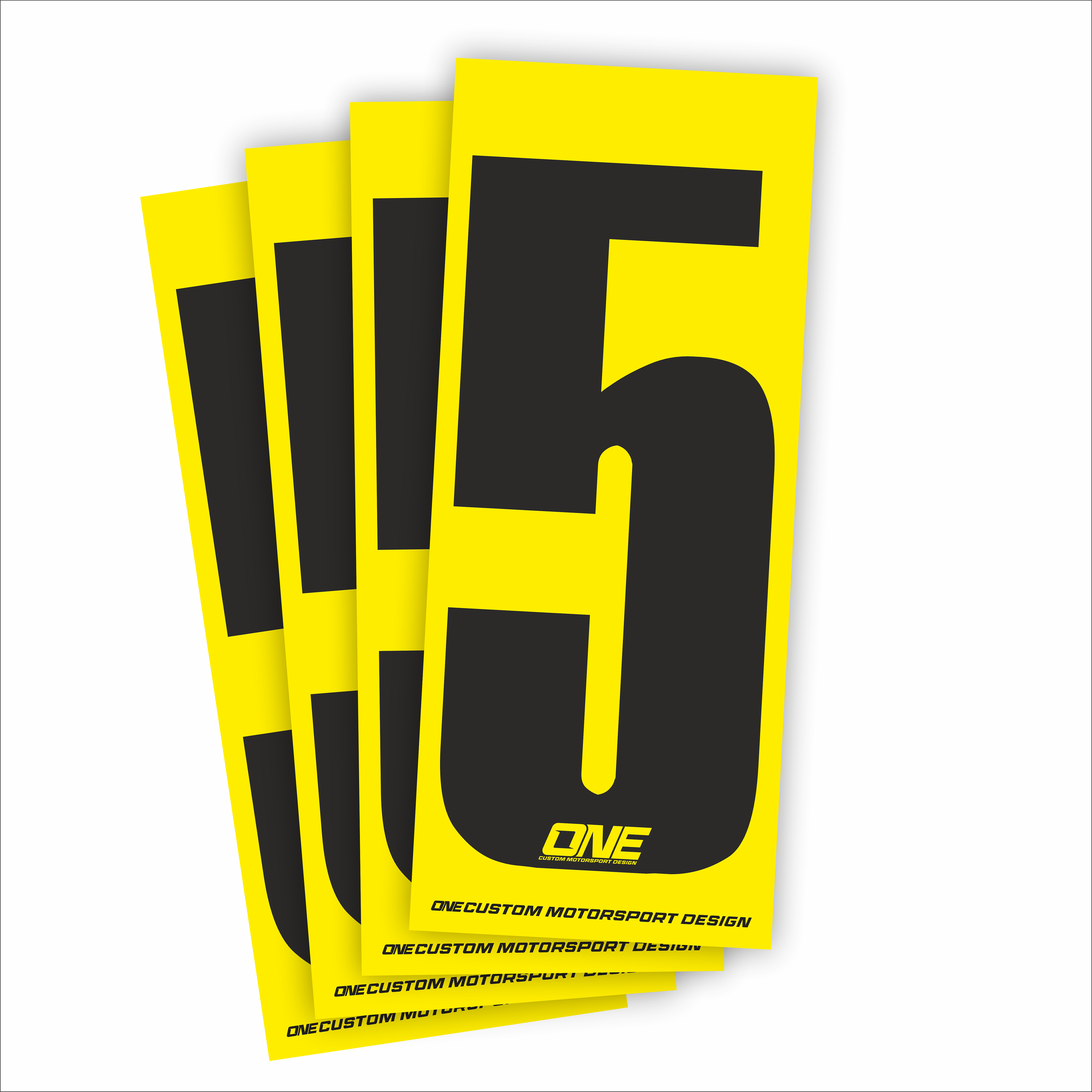 Race Numbers #5 Pack of 4