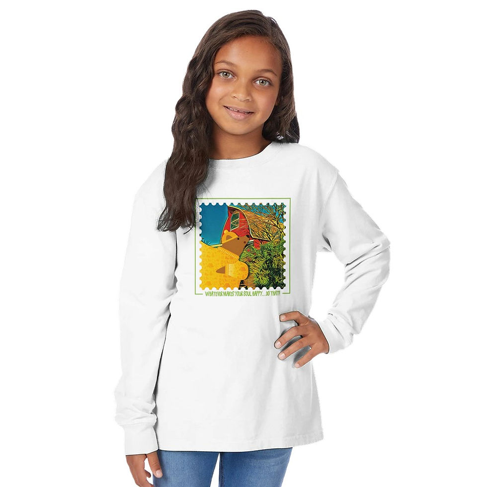 Thumbnail: Kids Long Sleeve Crewneck T-Shirt | ComfortWash GDH275