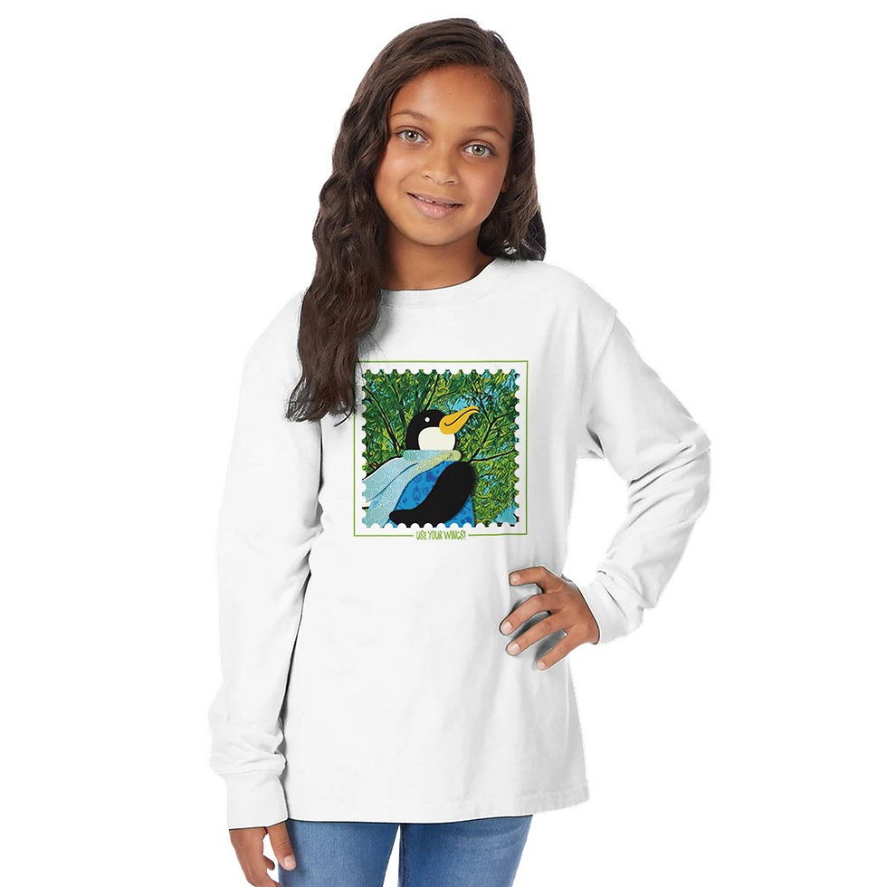 Thumbnail: Kids Long Sleeve Crewneck T-Shirt | ComfortWash GDH275