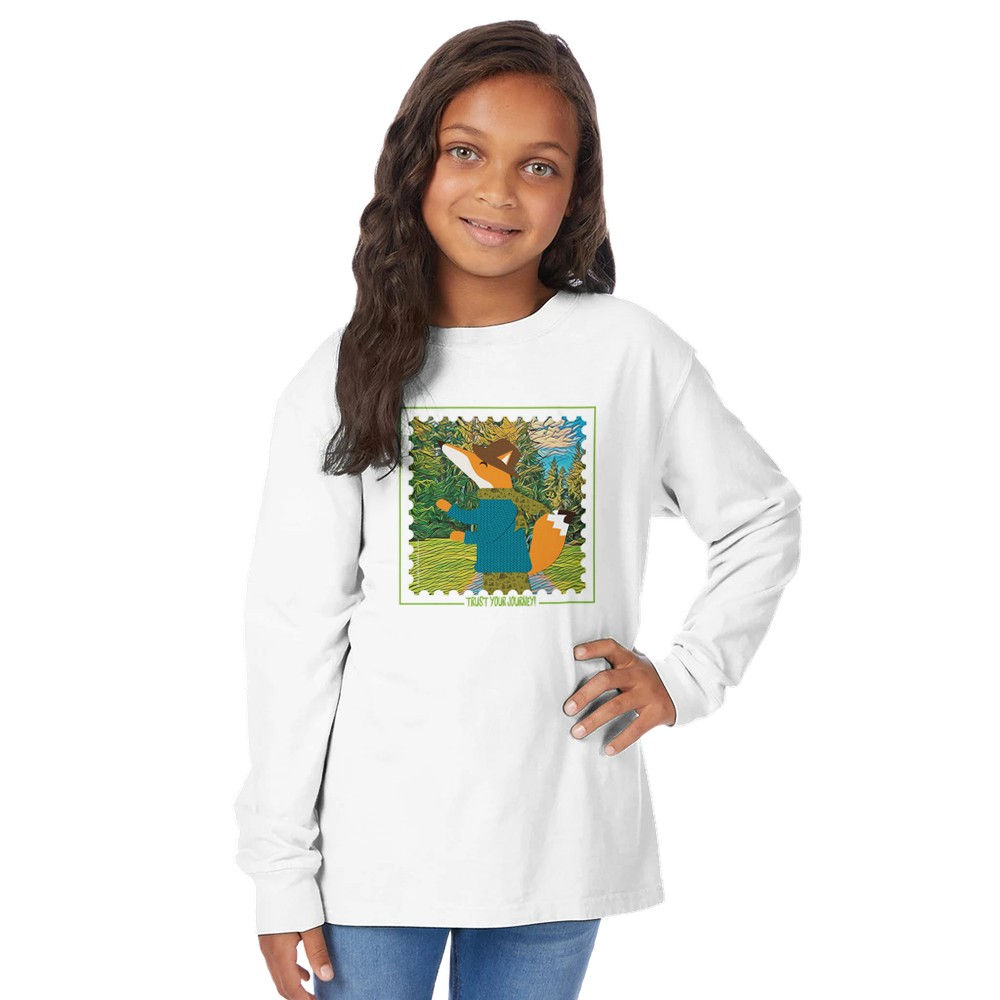 Kids Long Sleeve Crewneck T-Shirt | ComfortWash GDH275
