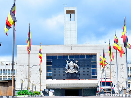 Front view of the Ugandan Parliament