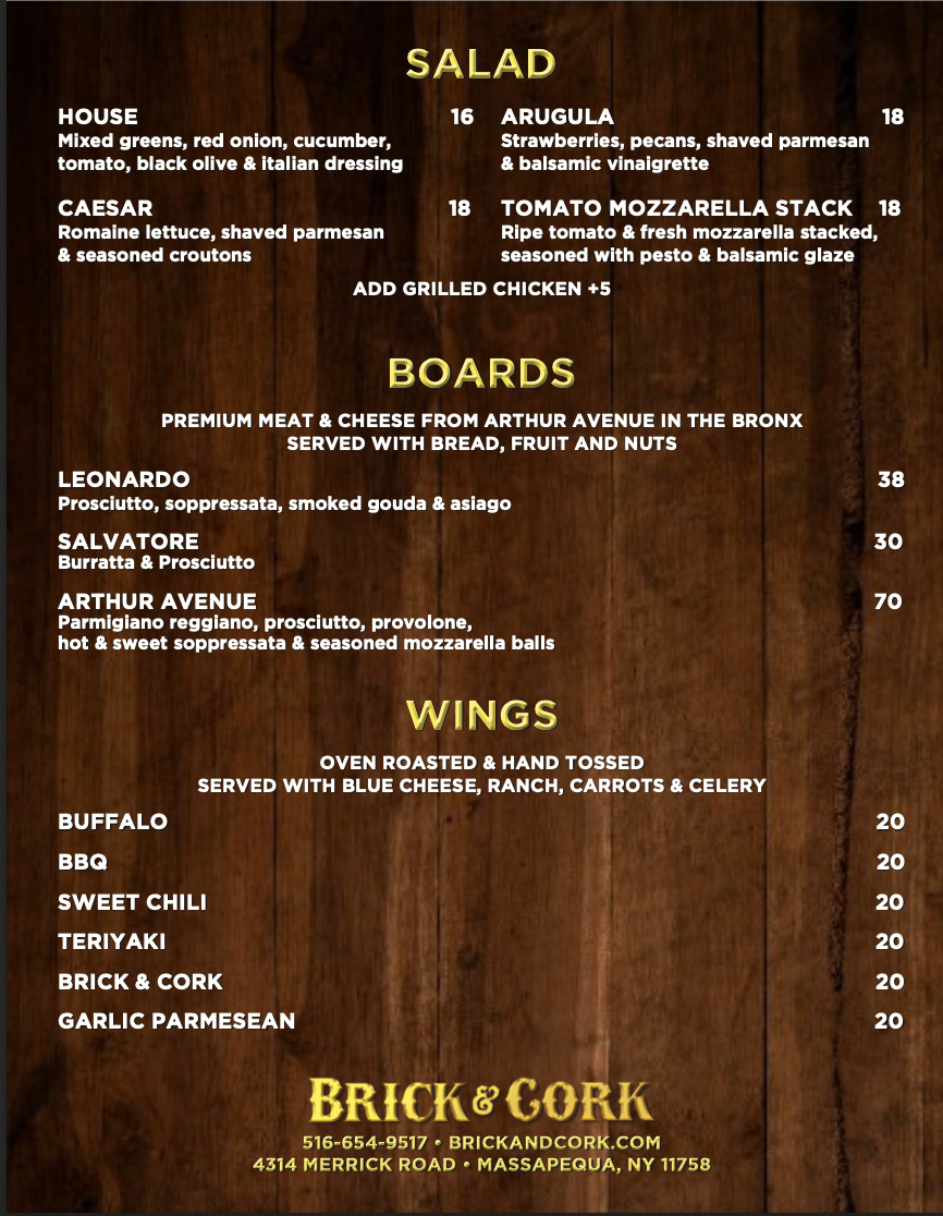 Wine Bar Brick & Cork Massapequa