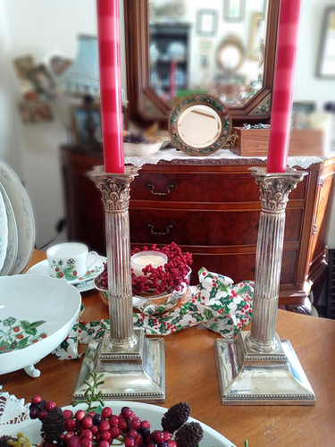 英国シルバープレート製キャンドルスタンドペア | Antique Melford