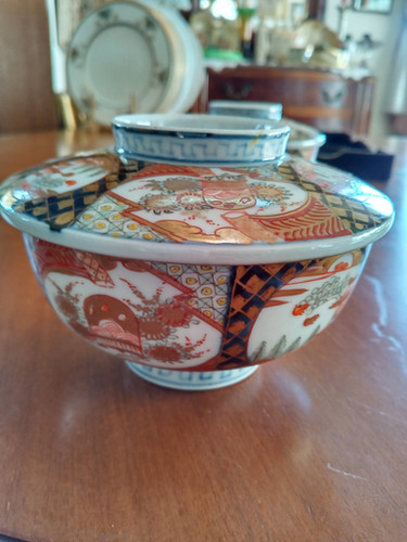 色絵古伊万里蓋付き茶碗2個セット | Antique Melford