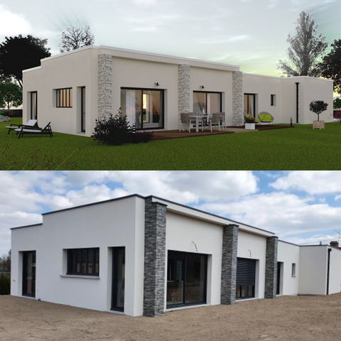 Cette maison individuelle de 128 mètres carrés de surface habitable offre une combinaison parfaite de fonctionnalité et de confort. Dotée de trois chambres spacieuses, elle offre un espace privé pour toute la famille, tandis qu'un dressing élégant ajoute une touche de sophistication à la chambre principale. La pièce de vie lumineuse est l'endroit idéal pour se détendre et passer du temps en famille, et elle est également reliée à un cellier pratique, idéal pour le rangement. De plus, cette maison dispose d'une salle de jeu, offrant un espace dédié pour le divertissement et les loisirs. Une salle de bain moderne et un WC complètent les commodités de cette maison, offrant tout ce dont vous avez besoin pour un confort quotidien. Enfin, un garage intégré assure un espace de stationnement sécurisé et protégé pour votre véhicule, ajoutant une touche pratique à cette résidence chaleureuse et accueillante.