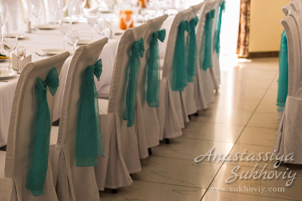Оформление свадьбы в цвете "Тиффани"