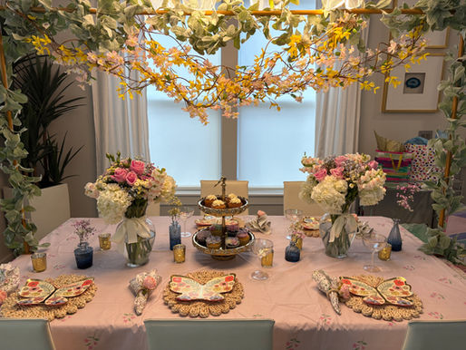 A Whimsical Spring Garden Tablescape for an 8th Birthday Celebration