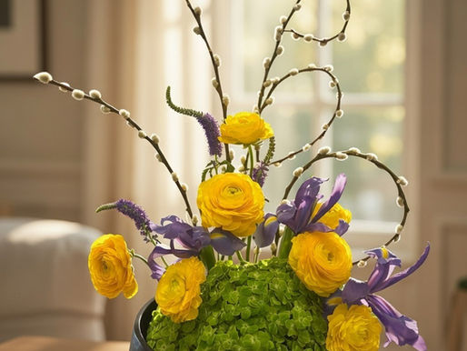 Ikebana flower arrangement