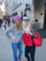 Cassie Collier posing with Sara Blakely, CEO of SPANX