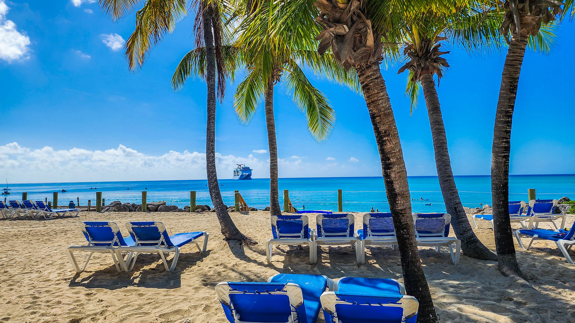 Lounge Chairs in Princess Cays, Bahamas