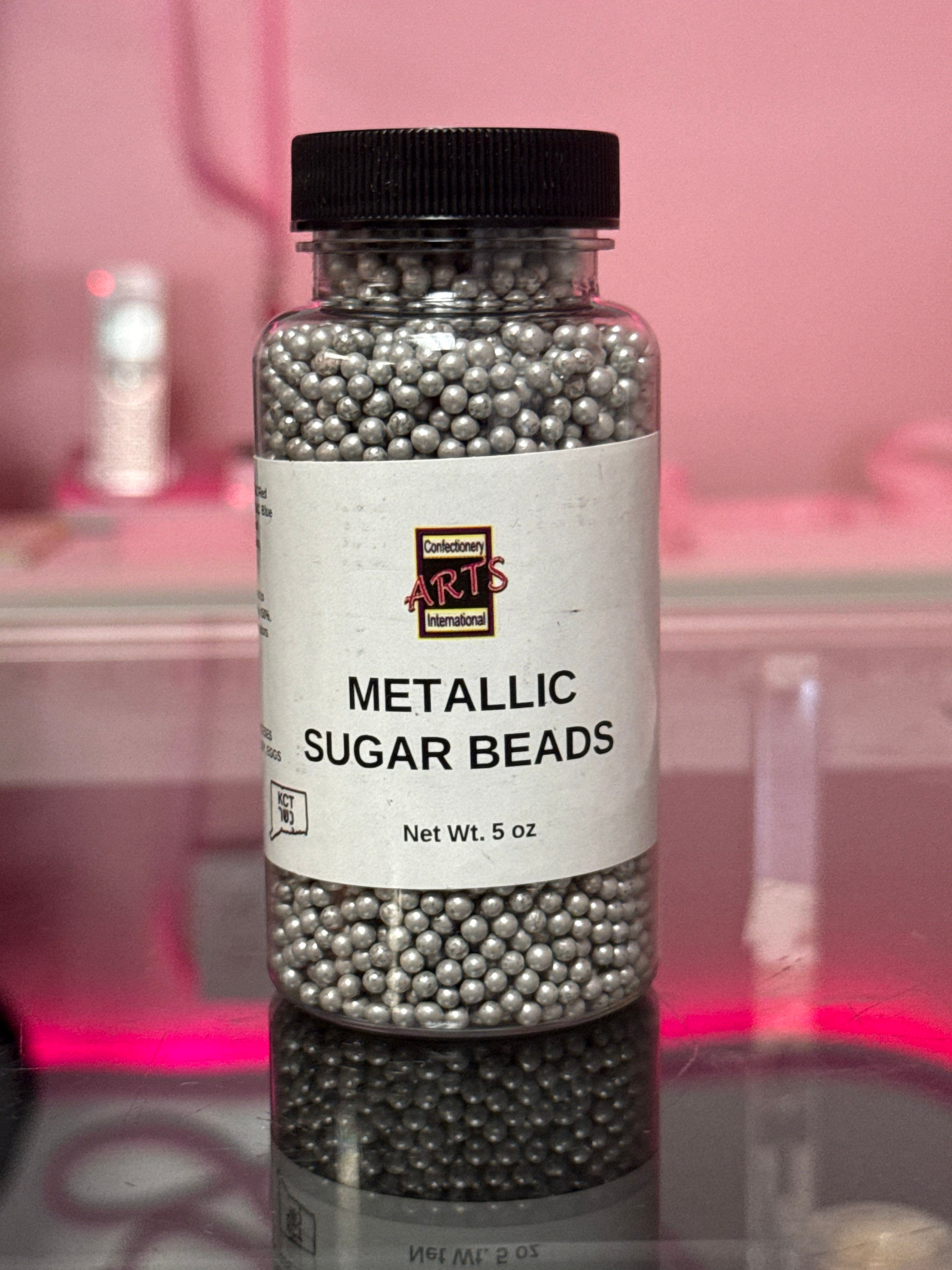 SILVER METALLIC BEADS 3MM