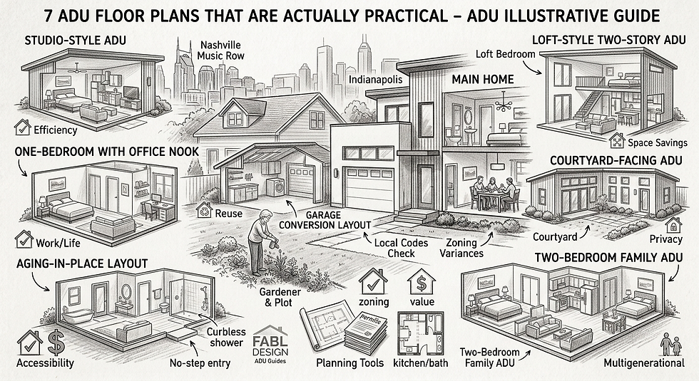 7 ADU Floor Plans