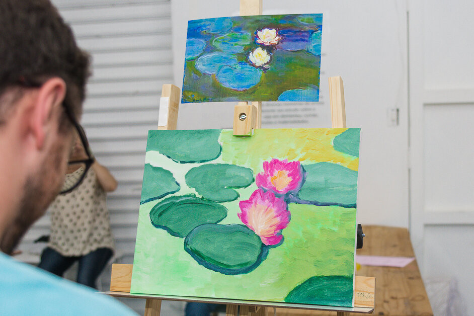o Paint & Drink oferece um momento de relaxamento, inspiração e liberdade de expressão, mostrando que na arte não existe certo e errado