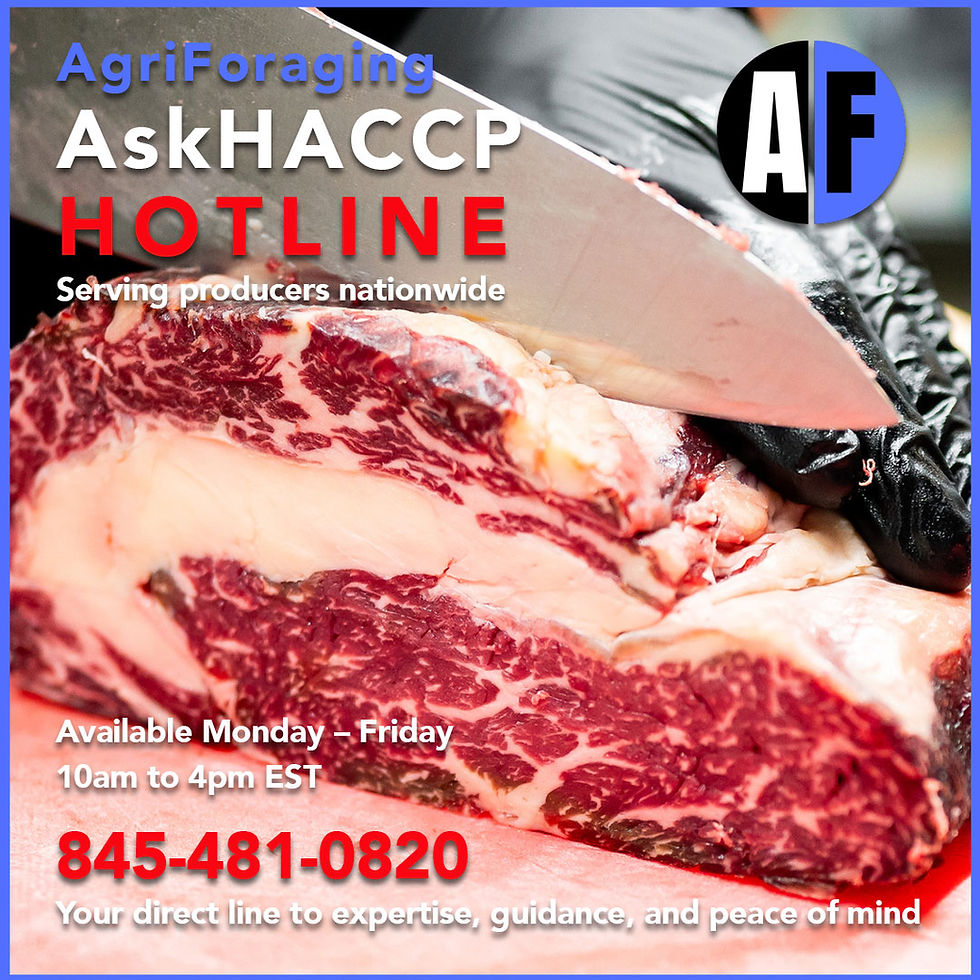 AskHACCP Hotline Infographic with knife slicing meat