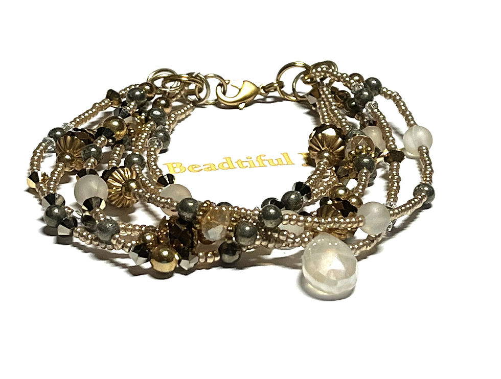 Thumbnail: 6 Strand Beaded Bracelet