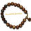 Thumbnail: Caramel Colored Wood Bead Bracelet with Natural Burl
