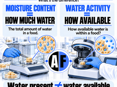Water Activity vs Moisture Content illustration