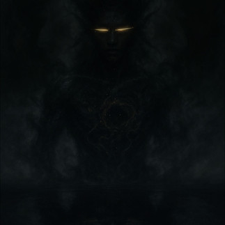 Tezcatlipoca emerge como reflejo de la consiencia de Ometeotl dividiéndose a sí misma en la pareja primordial.