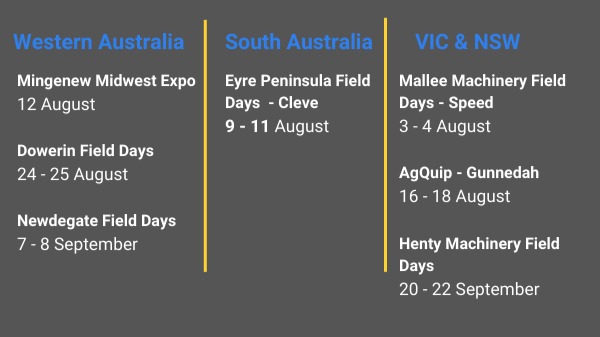 CGX Agenda August and September