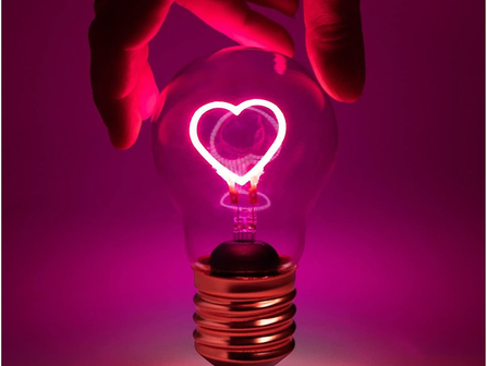 Battery Operated Light Bulb & Table Lamp