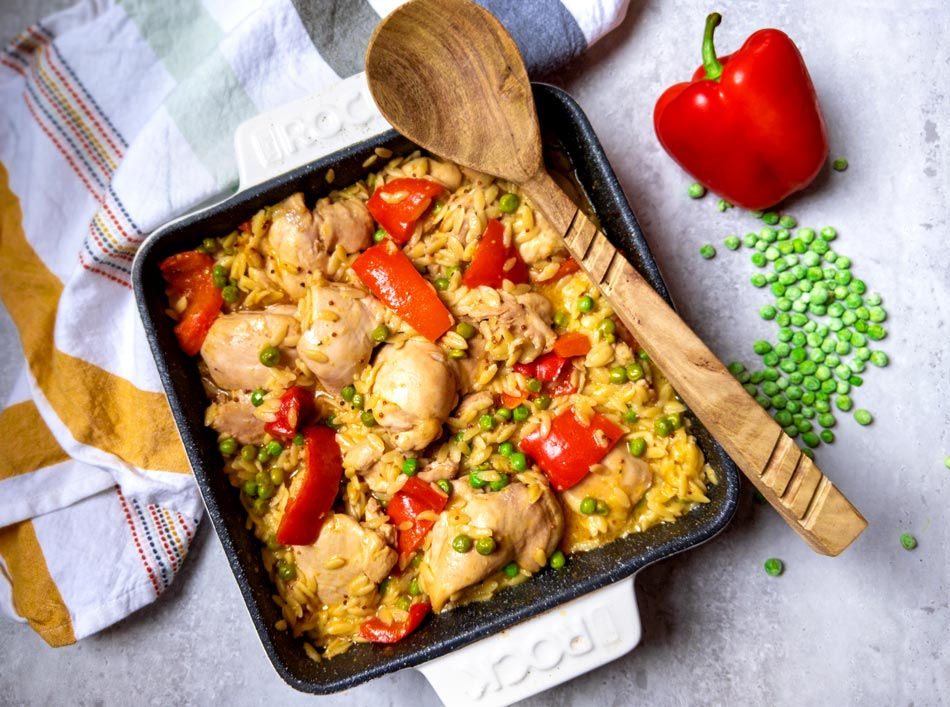 Recette en un seul plat: hauts de cuisses de poulet