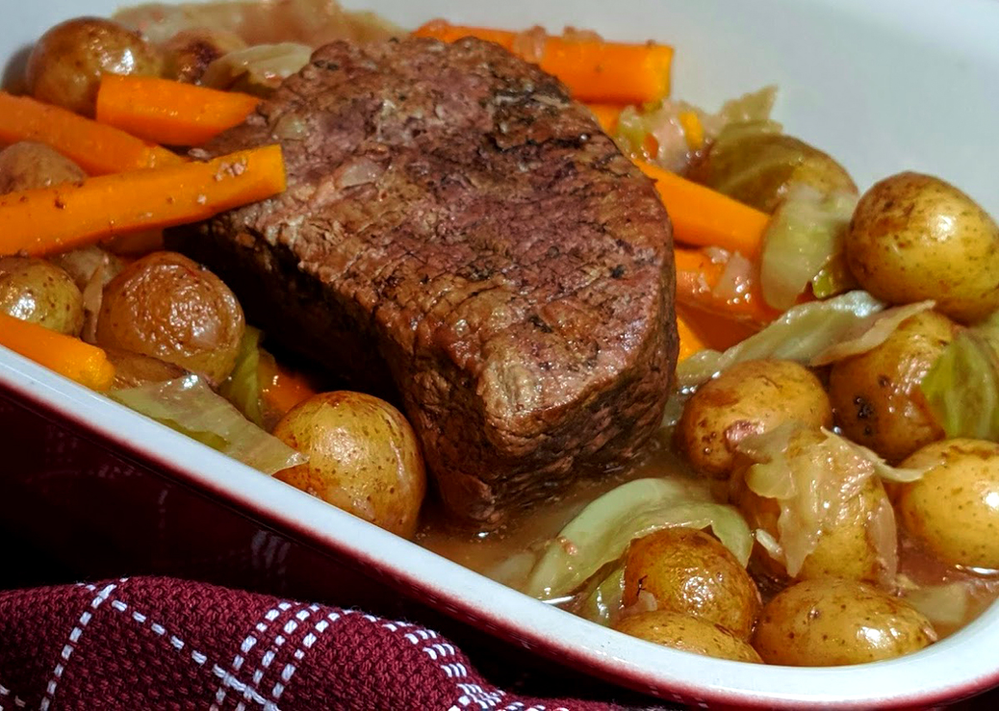 Rôti de boeuf braisé au rhum (mijoteuse)