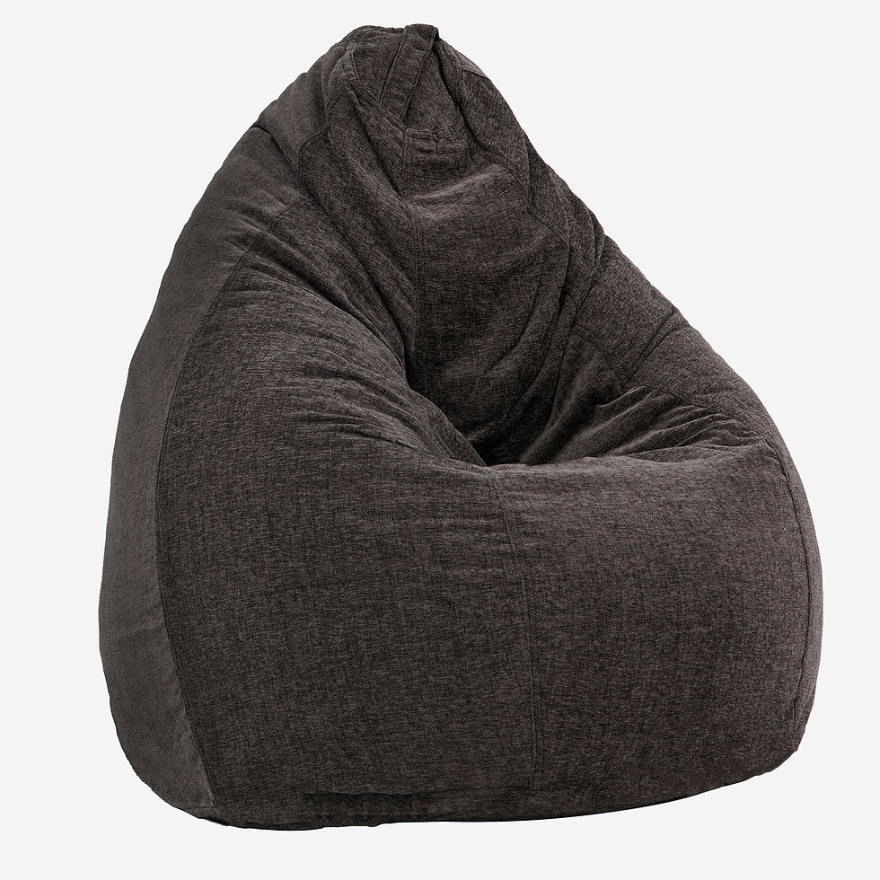 Thumbnail: Spacex Plush Foam Filled Premium Fabric Bean Bag Grey