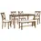 Thumbnail: TREXM 6-Piece Kitchen Dining Table Set, Natural Cherry