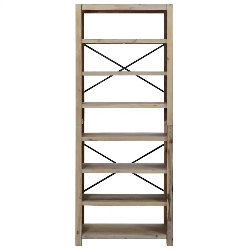 Thumbnail: 7-Tier Bookcase 31.5"x11.8"x78.7" Solid Wood Acacia