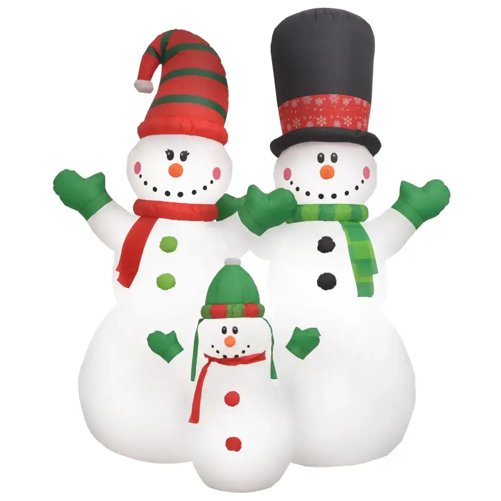 Christmas Inflatable Snowmen Family LED IP44 94.5"