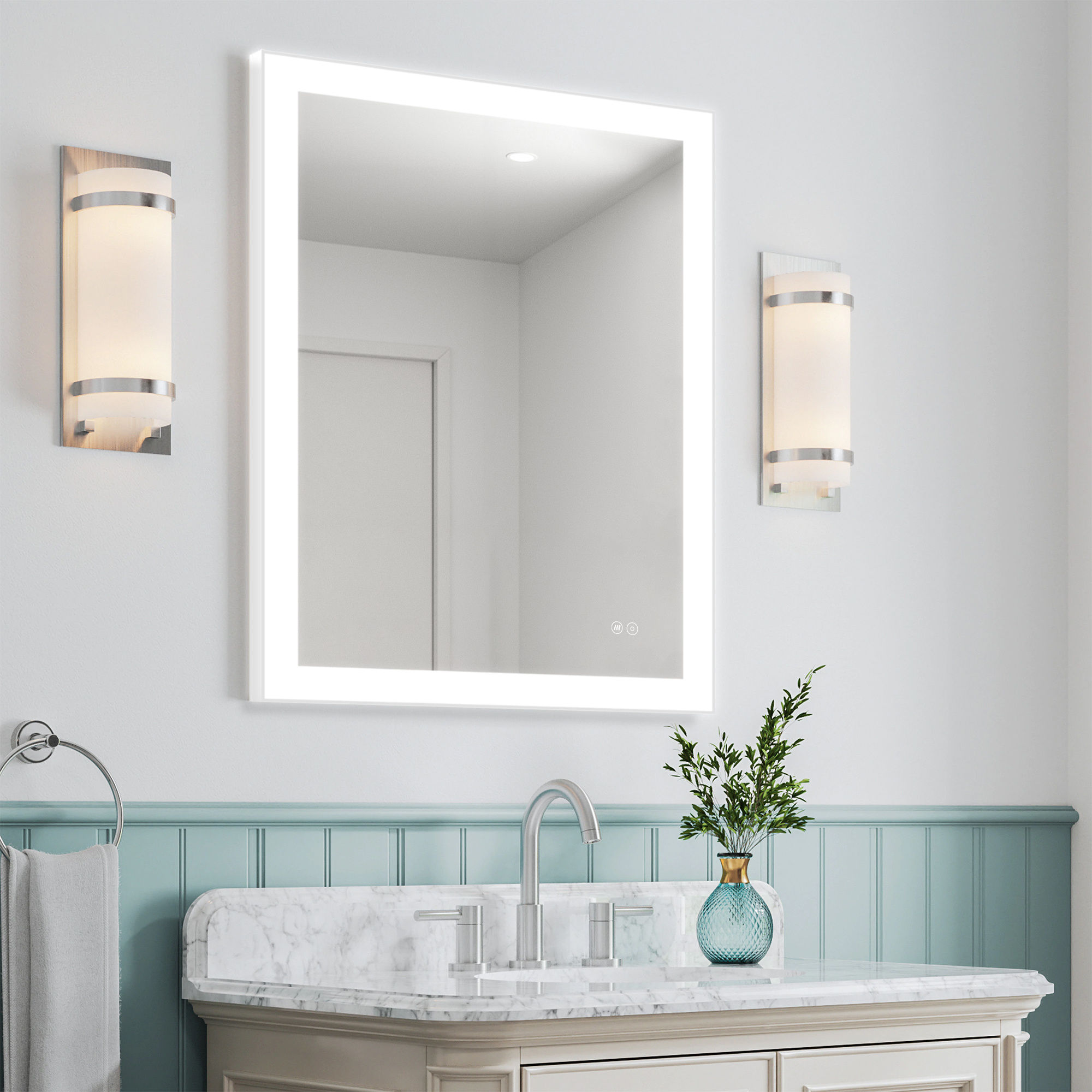 24x32 Inch LED Bathroom Mirror, Bathroom Vanity Mirror with Lights