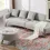 Thumbnail: 107" Contemporary Sofa Stylish Sofa Couch with a Round Storage Ottoman